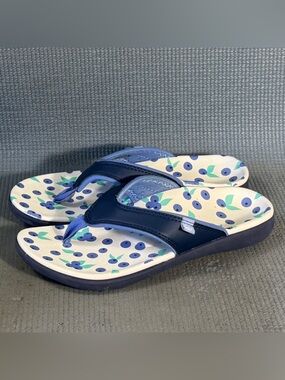 Spenco Women’s Yumi BlumeFlip-Flop Blue Berry Sandals Size 7